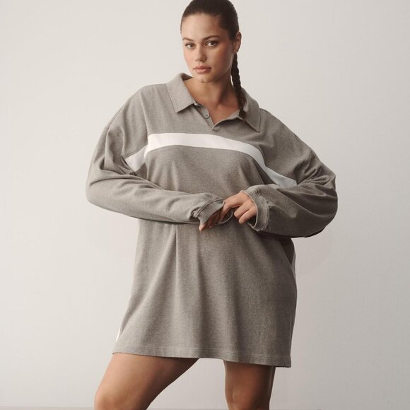 Gola x Anthropologie Team Jersey Mini Dress Floral Graphic Striped M NWT 276506 - Picture 2 of 10